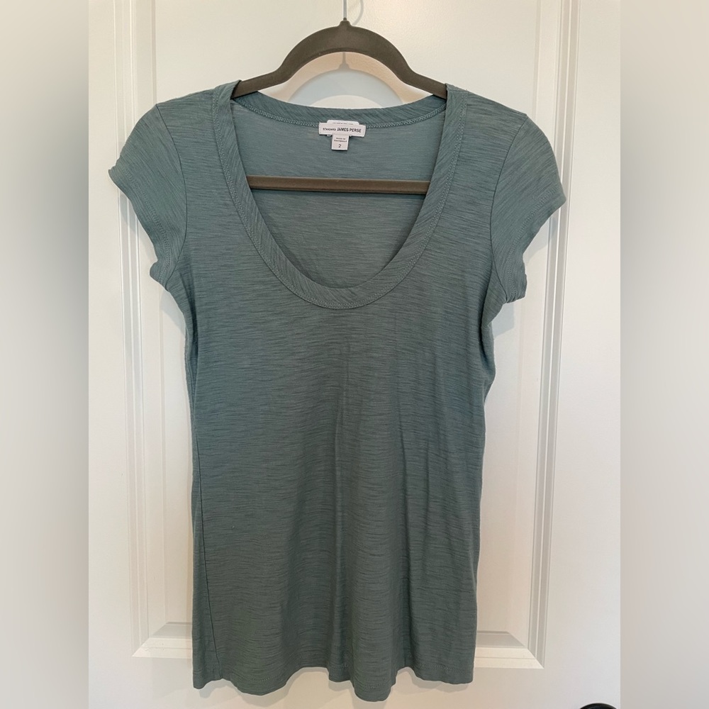 James Perse Jersey Scoopneck Muscle Tank Top